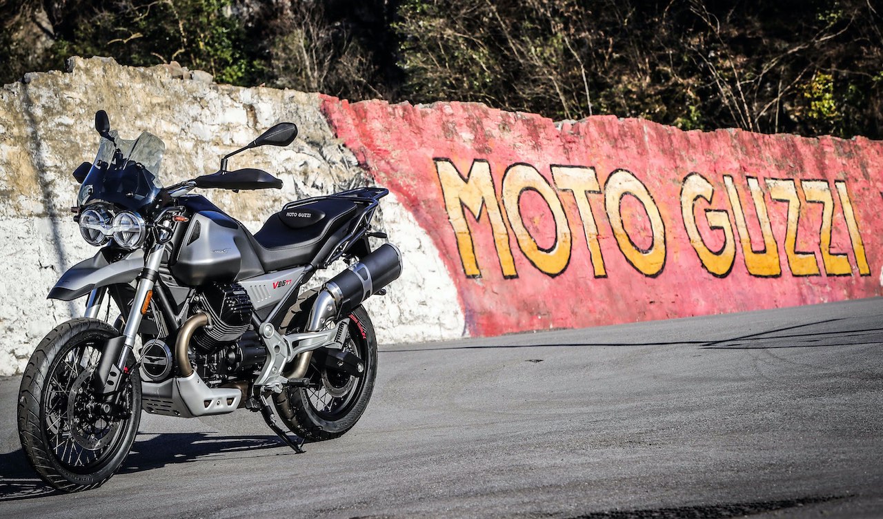POPO Moto Guzzi Rider Italian Classic T-Shirt Biker Motorcycle Retro Grey